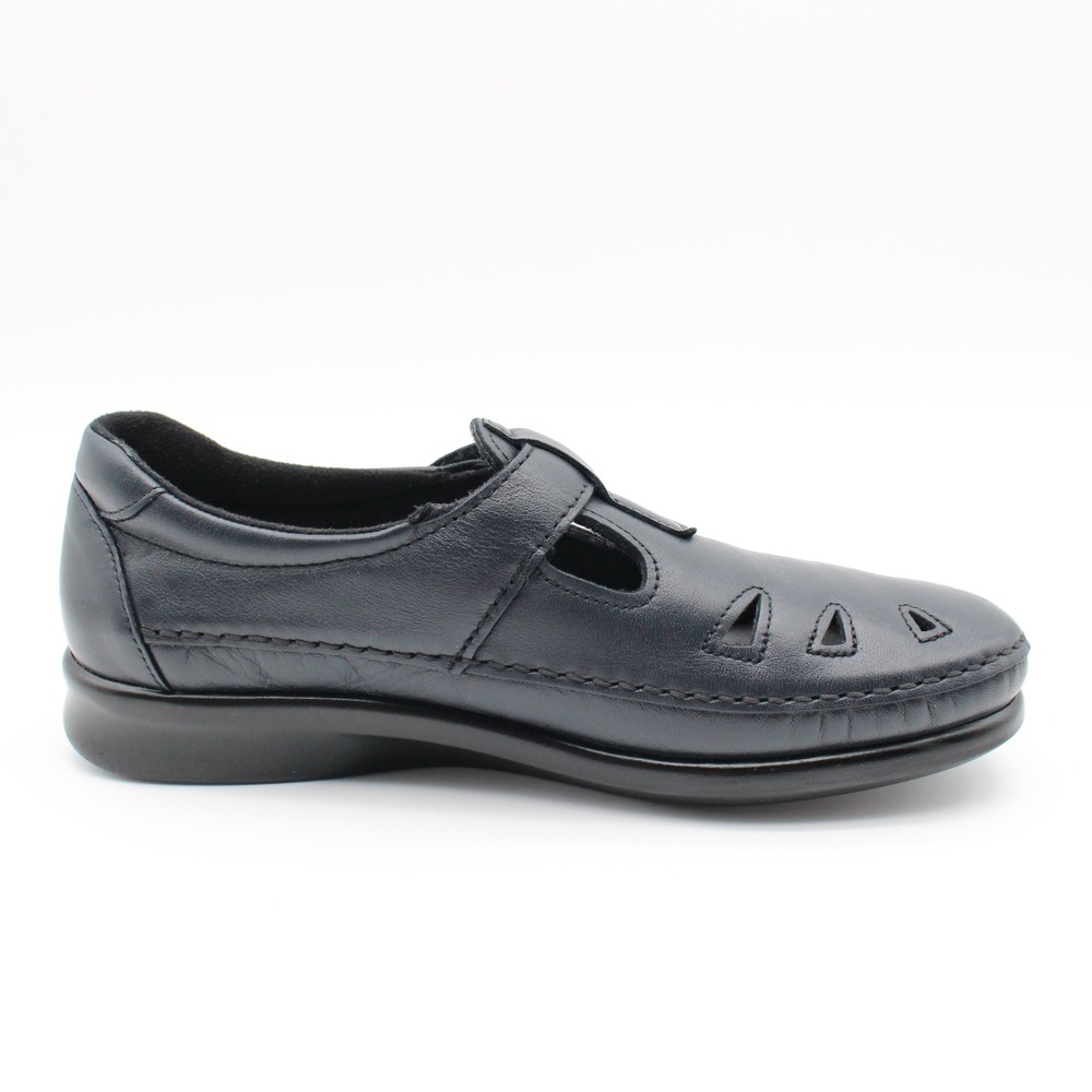 Sas Roamer Womens Size 7.5M Navy Blue Leather Slip On Loafers Shoes - Picture 5 of 11